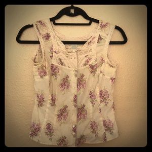 Anthropology vintage lace summer top